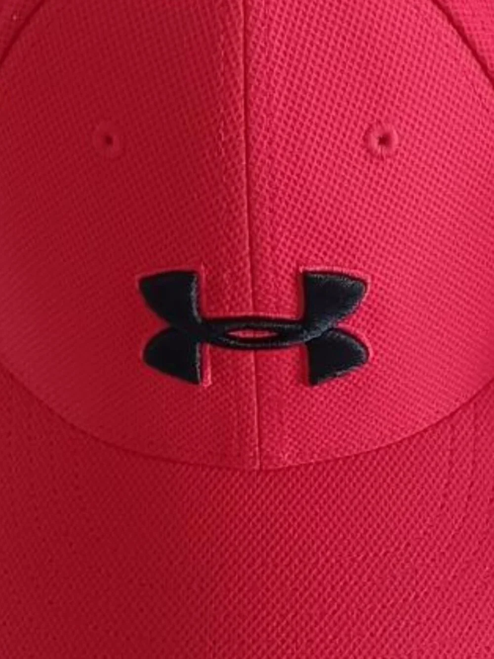 UNDER ARMOUR Kids Baseball Caps Bundle of 2 Black and Red Stretch Fit